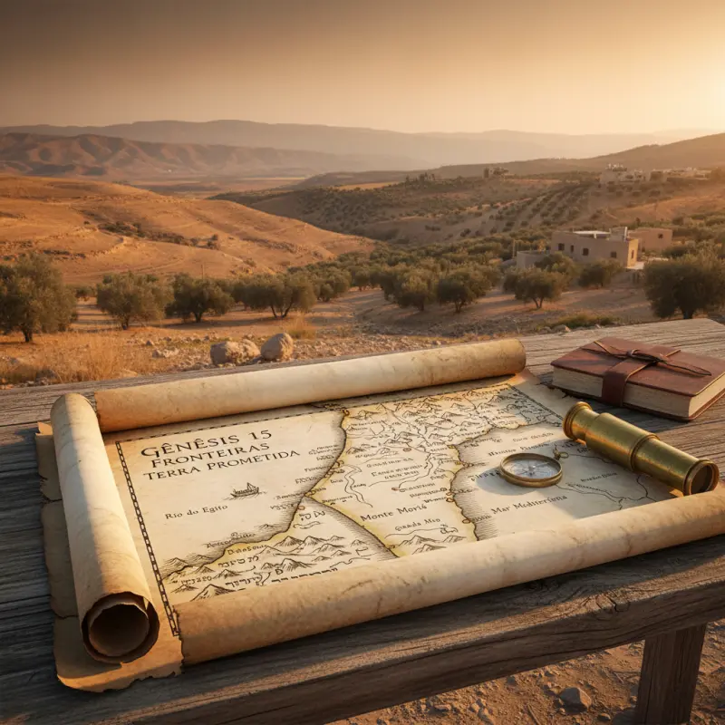 Genesis 15 Fronteiras Terra Prometida Mapa — Israel Descomplicado