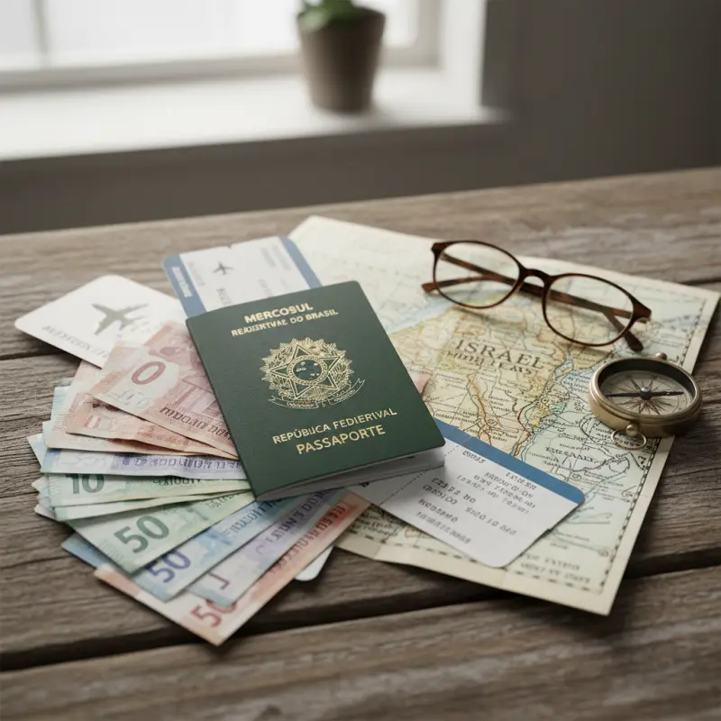 Passaporte e documentos de viagem — visto para Israel